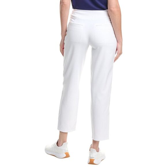 Ibkul Womens Knit Ankle Pant, White - Picture 2 of 3
